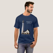 T-shirt Chemise Presque Isle Lighthouse foncé (Devant entier)