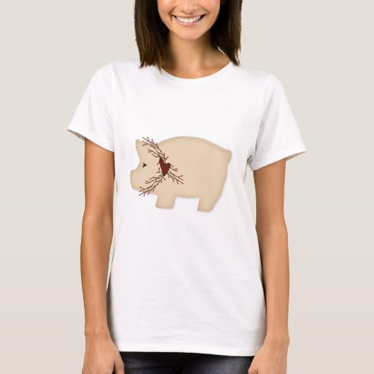 T-shirt Chemise primitive cochon (Devant)