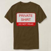 T-shirt Chemise Privée Non Lue (Design devant)