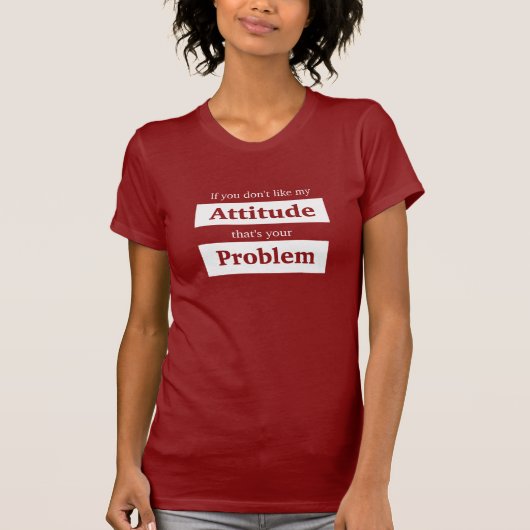T-shirt Chemise Problème d'Attitude (Devant)