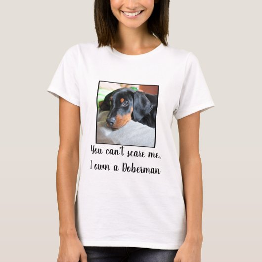 T-shirt Chemise propriétaire Doberman - mignonne et drôle (Devant)