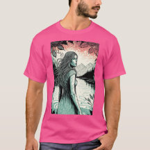 Chemise Psychedelique Femme et Lac