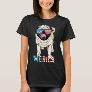 T-shirt Chemise Pug Cadeau Hommes Femmes Enfants Merica Dr