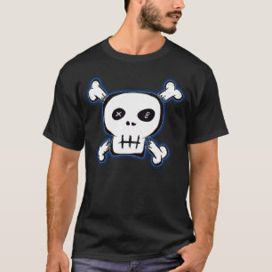 T-shirt Chemise punk noire de crâne