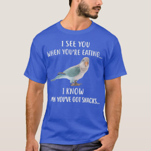 T-shirt Chemise Quaker Parrot Je Connais Vos Snacks Bleu