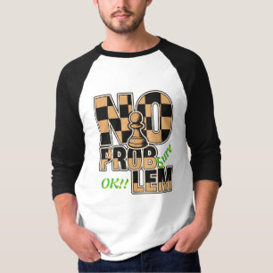 T-shirt Chemise Raglan Chess Pawn   Cadeau avec Texte Pers