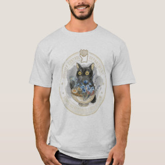 T-shirt Chemise Ramen Chat Noir Contrôle Qualité Vintage