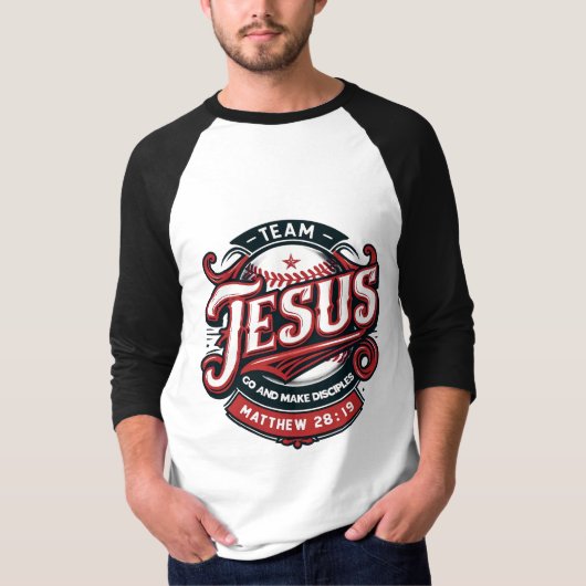 T-shirt Chemise ras-du-cou Team Jesus (Devant)