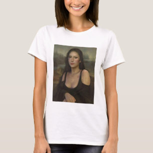T-shirt Chemise Rebelle Mona Lisa Tatouage - Art de Rue Au
