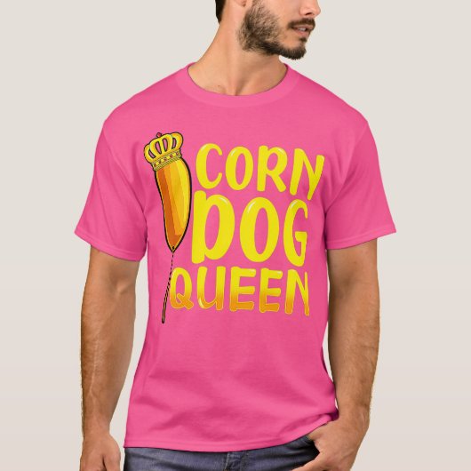 T-shirt Chemise Reine Chien de Corn - Drôle Chien Chaud Ch (Devant)