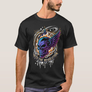 T-shirt Chemise Résurrection Mécanique Crâne Cyberpunk