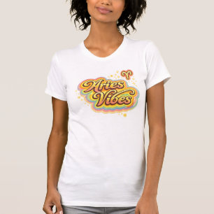 T-shirt Chemise Rétro Aries Vibes Zodiaque Naissance Ast