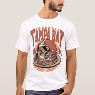 T-shirt Chemise rétro avec casque de football de Tampa Bay