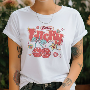 T-shirt Chemise rétro Cherry Feeling Lucky Valentine's Day