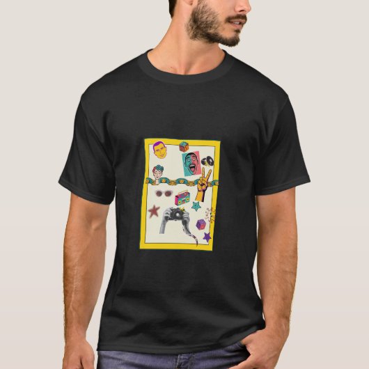 T-shirt Chemise rétro pop (Devant)