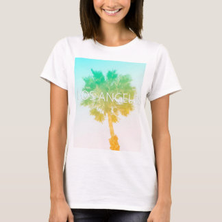 T-shirt Chemise Retro Vintage Ombre Los Angeles Palm Tree