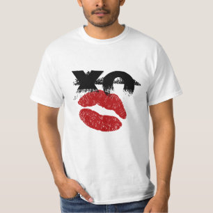 T-shirt Chemise rétro XO XO kiss me / Fête de poule, enter