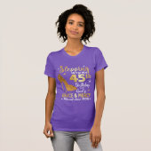 T-shirt Chemise Rhinestone Anniversaire | 45 Anniversaire (Devant entier)
