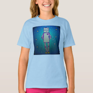 T-shirt Chemise Robot Starry fille mignonne