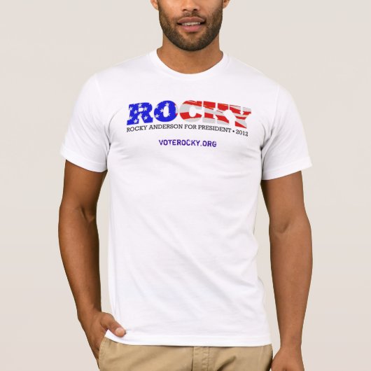 T-shirt Chemise ROCHEUSE de blanc de DRAPEAU (Devant)