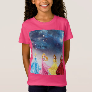 T-Shirt Chemise rose avec de belles princesses