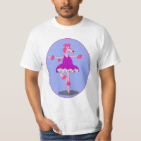 Chemise rose de ballerine de caniche