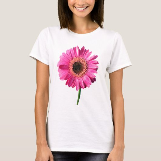 T-shirt Chemise rose de fleur (Devant)