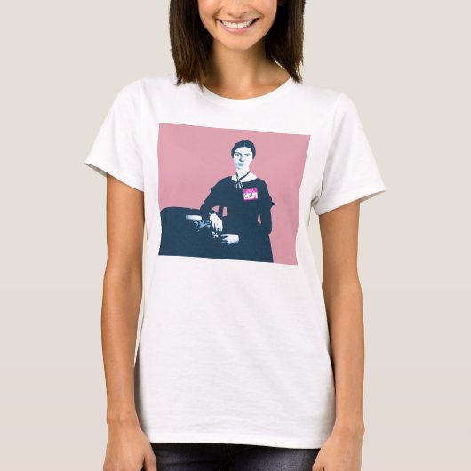 T-shirt Chemise rose et bleue d'Emily Dickinson sur le (Devant)