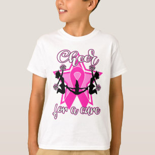 T-shirt Chemise rose Ruban pour cancer du sein Pom-pom gir