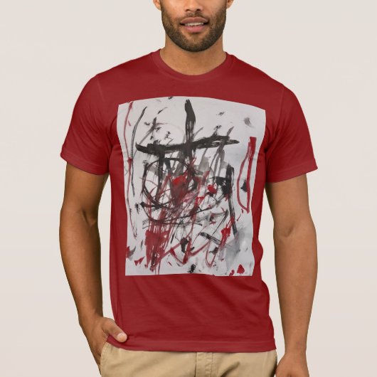 T-shirt Chemise rouge (Devant)