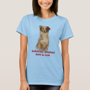 T-shirt Chemise rouge de dames de berger australien
