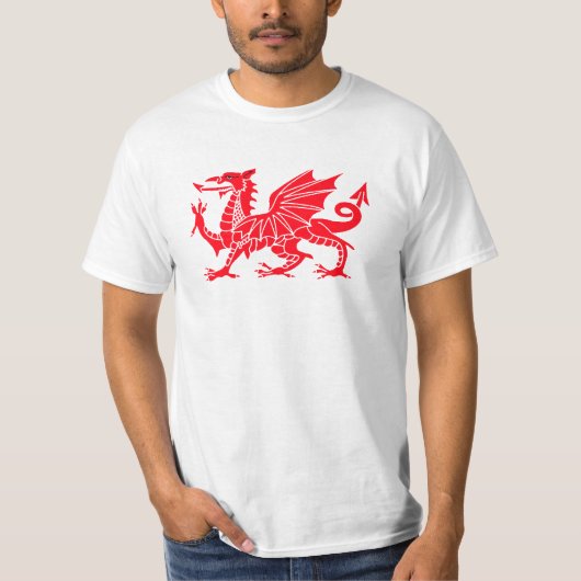 T-shirt Chemise rouge de dragon de Gallois (Devant)