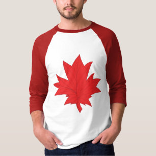 T-shirt Chemise rouge de feuille de drapeau du Canada