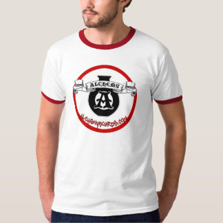 T-shirt Chemise rouge de logo d'alchimie d'anneau