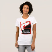 T-shirt Chemise rouge de logo de Jesse Raudales (Devant entier)