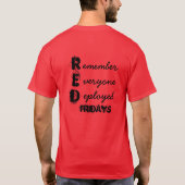T-shirt Chemise rouge de vendredi (Dos)