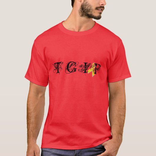 T-shirt Chemise rouge de vendredi (Devant)