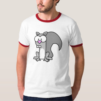 T-shirt Chemise rouge d'écureuil de douille