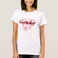 Chemise rouge inspirée de gladiateur