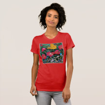 Chemise rouge Roses rouges Roses rouges