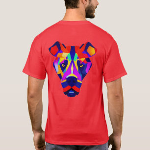 T-shirt chemise rouge vif dos de Alexander's Dog