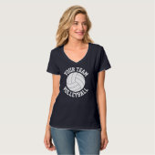 T-shirt Chemise Royal Blue & White de volley-ball féminin (Devant entier)