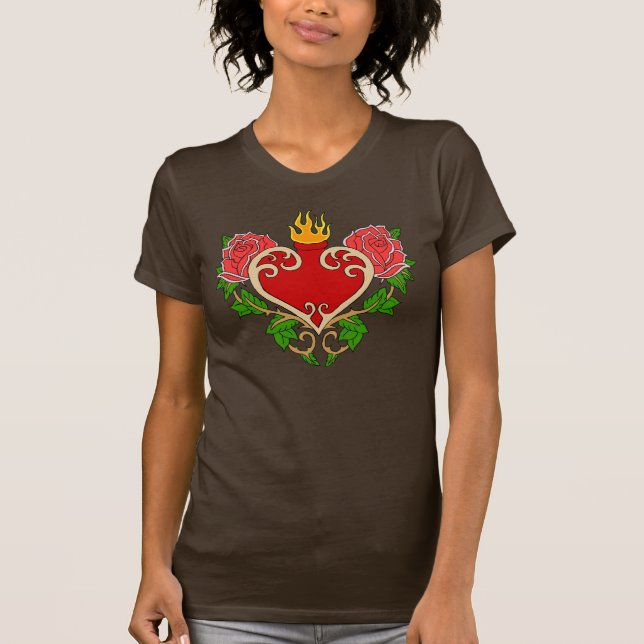 T-shirt Chemise sacrée de coeur (Devant)