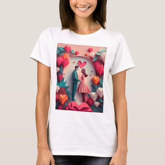 T-shirt Chemise Saint Valentin (Devant)