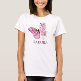 T-shirt Chemise Sakura pour papillon féminin