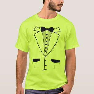 T-shirt Chemise sans manche de rétro smoking vert au néo