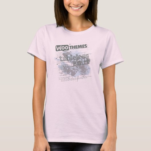 T-shirt Chemise sans table (dames) - Blanc (Devant)