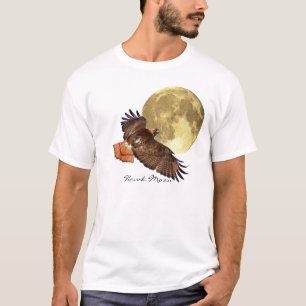 T-shirt Chemise sauvage Red Tail Hawk & Pleine lune