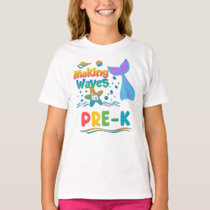 T-shirt Chemise Scolaire Making Waves pour Filles de la Ma