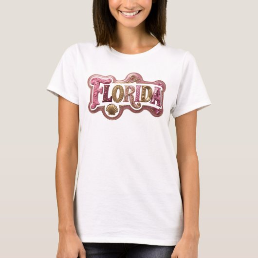 T-shirt Chemise Snappy Gold FLORIDA Statement (Devant)